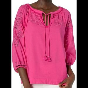 NWT Trina Turk Ojai pink top size M